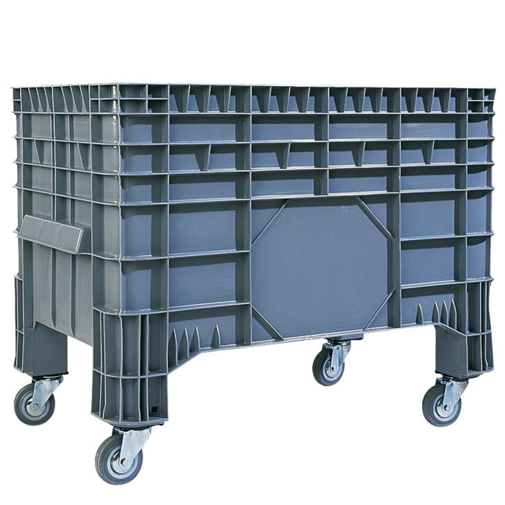 Produktabbildung: Großbehälter aus Polyethylen, 285 Liter, mit 4 Lenkrollen