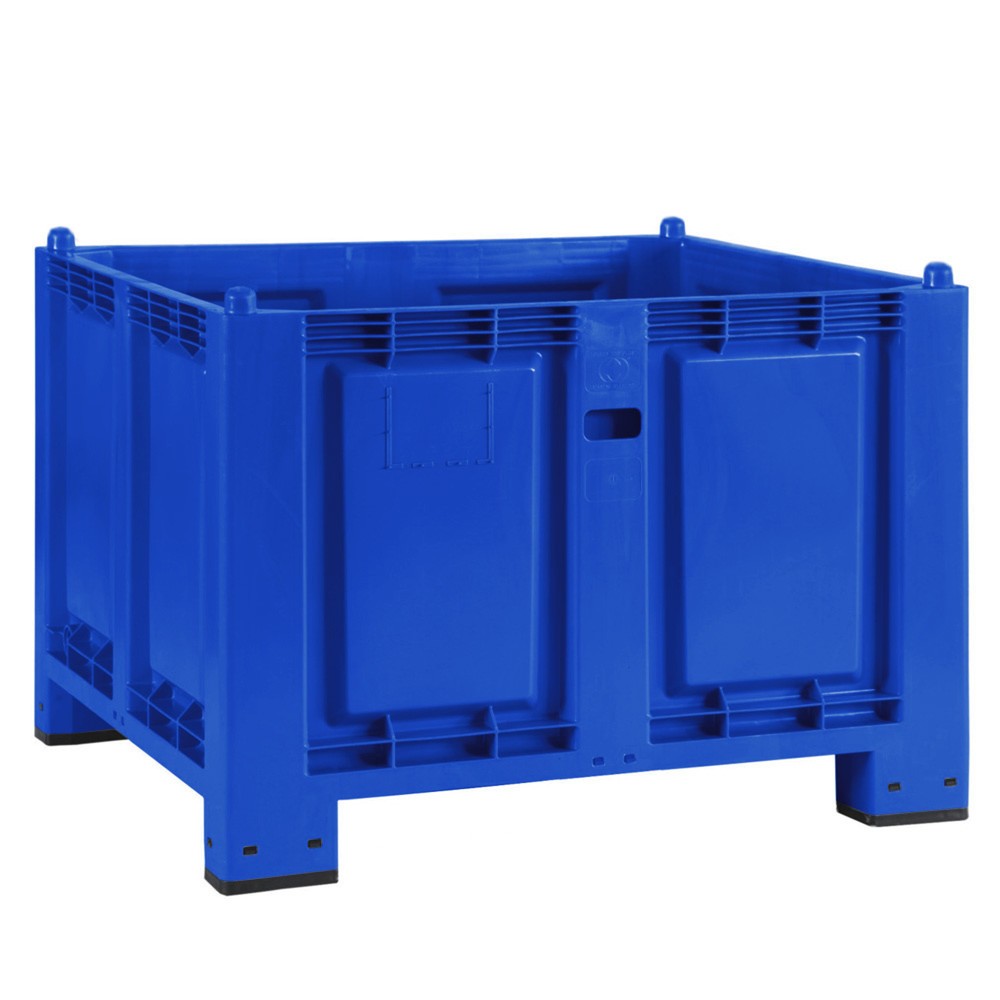 Produktabbildung Nr. 1: Großbehälter aus Polypropylen, 550 Liter, mit Füßen, blau