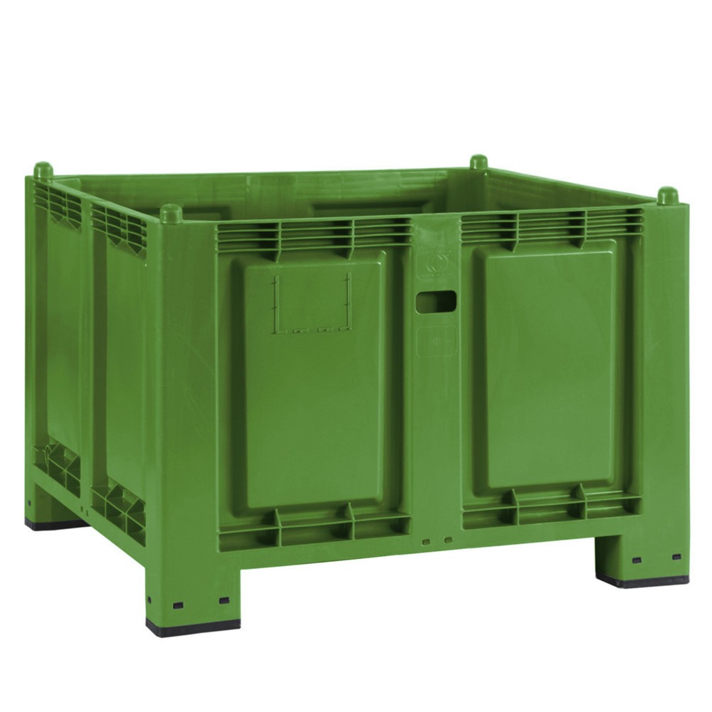 Produktabbildung Nr. 1: Großbehälter aus Polypropylen, 550 Liter, mit Füßen, grün