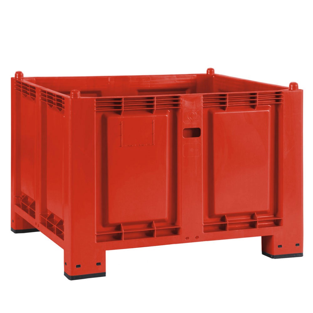 Produktabbildung Nr. 1: Großbehälter aus Polypropylen, 550 Liter, mit Füßen, rot
