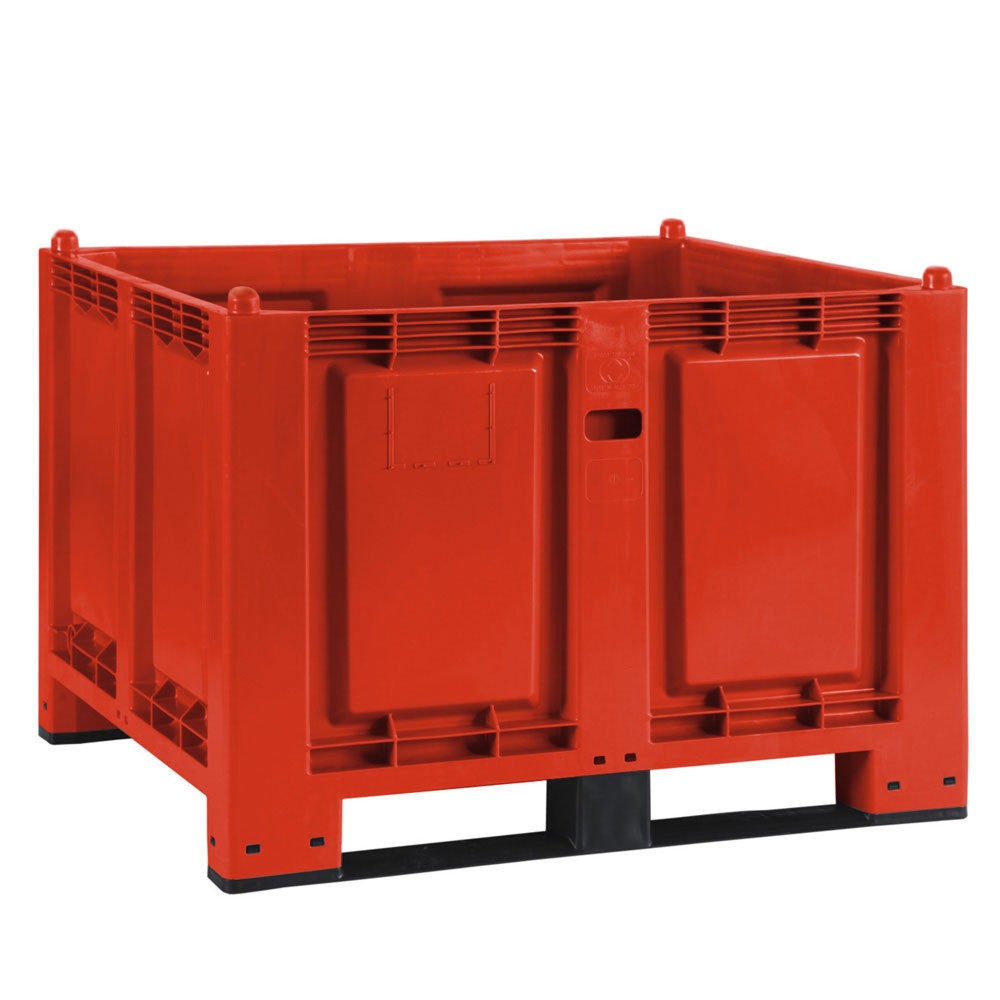 Produktabbildung Nr. 1: Großbehälter aus Polypropylen, 550 Liter, mit Kufen, rot