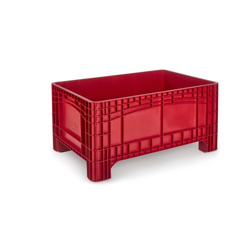 Produktabbildung: Großbehälter L, HxBxT 800 x 1.200 x 580 mm, 354 Liter, 4 Füße, rot