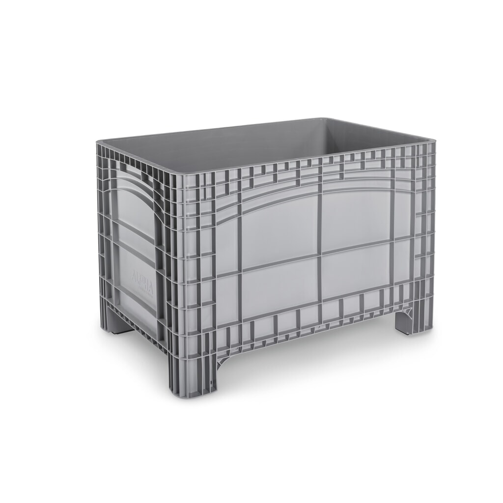 Produktabbildung: Großbehälter XL, HxBxT 800 x 1.200 x 800 mm, 535 Liter, 4 Füße, grau