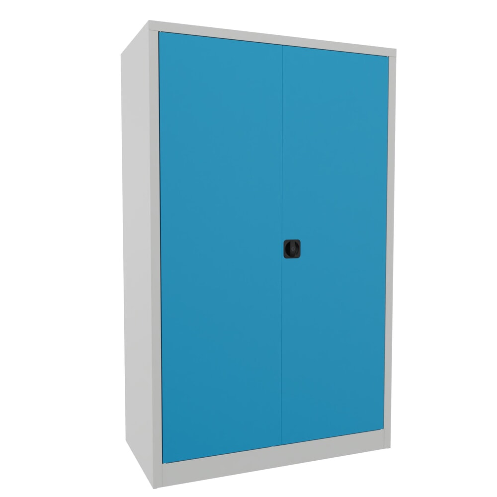 Product afbeelding: Grote draaideurkast PAVOY, 4 legborden, hxbxd 1.950 x 1.200 x 600 mm, lichtblauw, lichtgrijs
