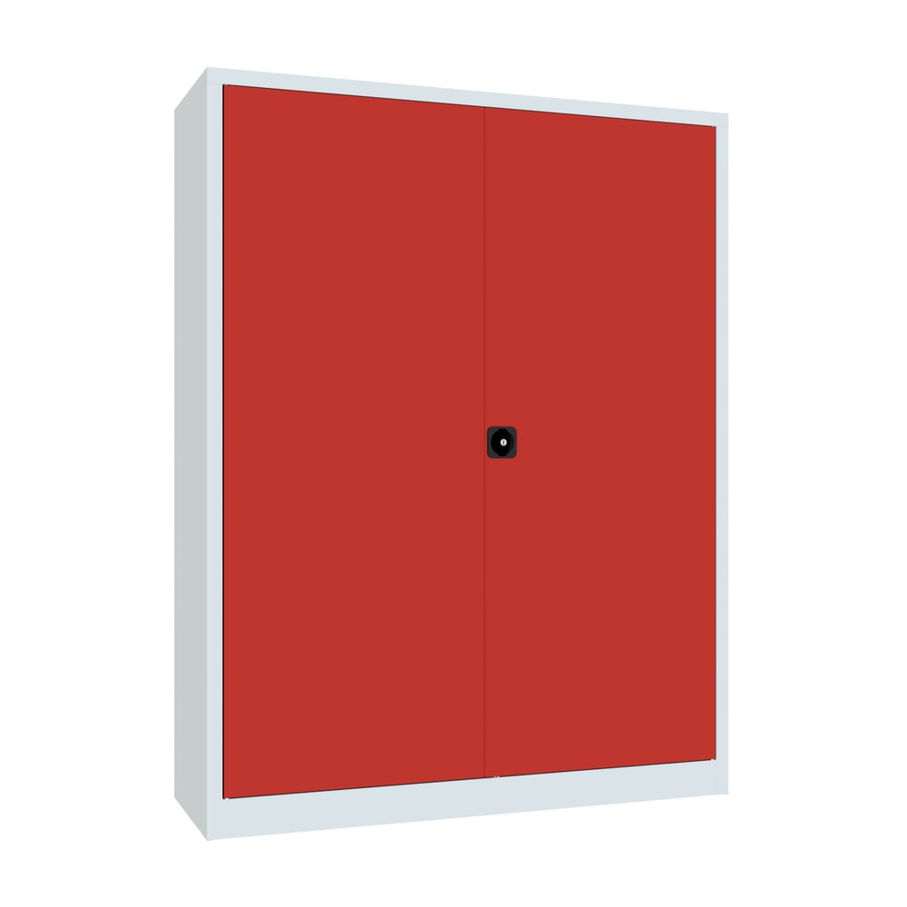 Product afbeelding: Grote draaideurkast PAVOY, 4 legborden, hxbxd 1.950 x 1.500 x 500 mm, vuurrood, lichtgrijs