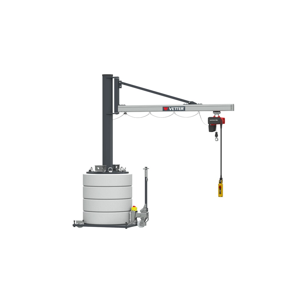 Immagine del prodotto n. 4: Gru orientabile VETTER® incl. paranco elettrico a catena LIFTKET, raggio di rotazione 270°, sbraccio 2.900 mm, portata 125 kg