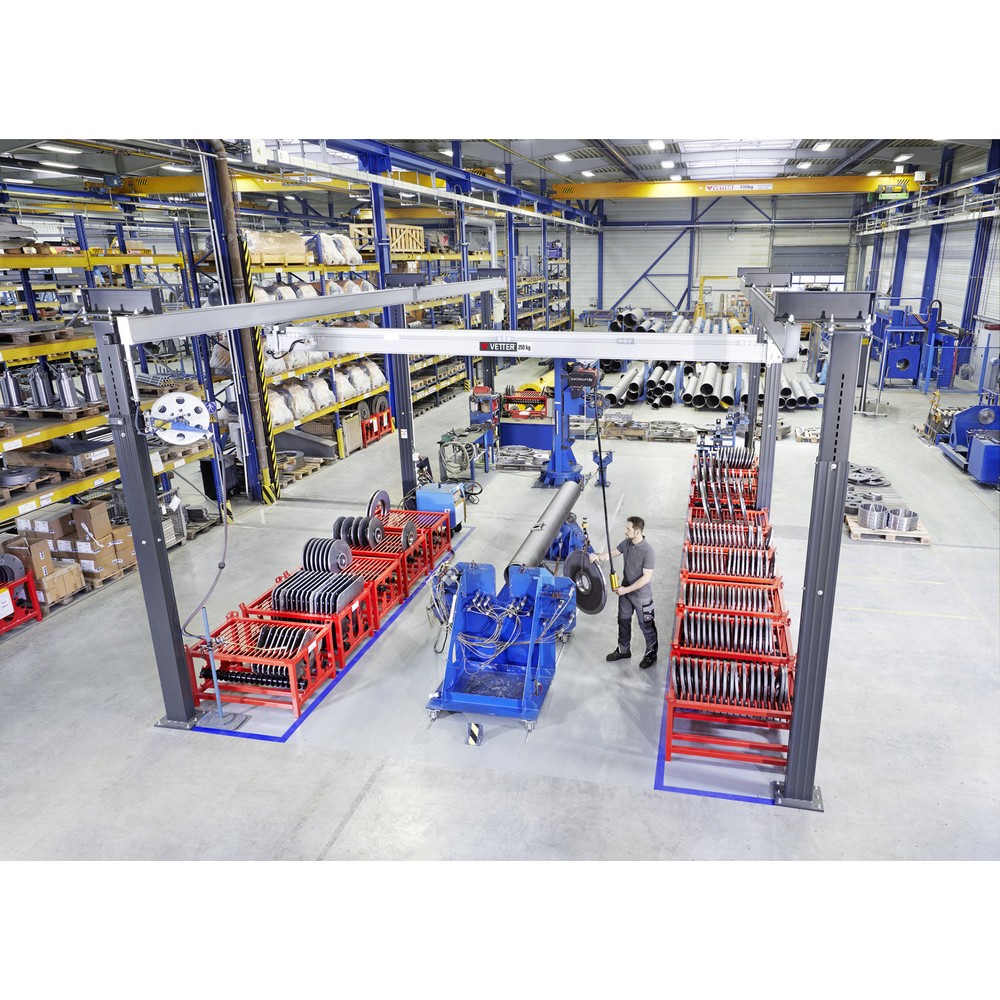 Número de imagen del producto 3: Grúa pórtico de doble riel VETTER ErgoLine®, proyección 2,420 mm, capacidad de carga 125 kg