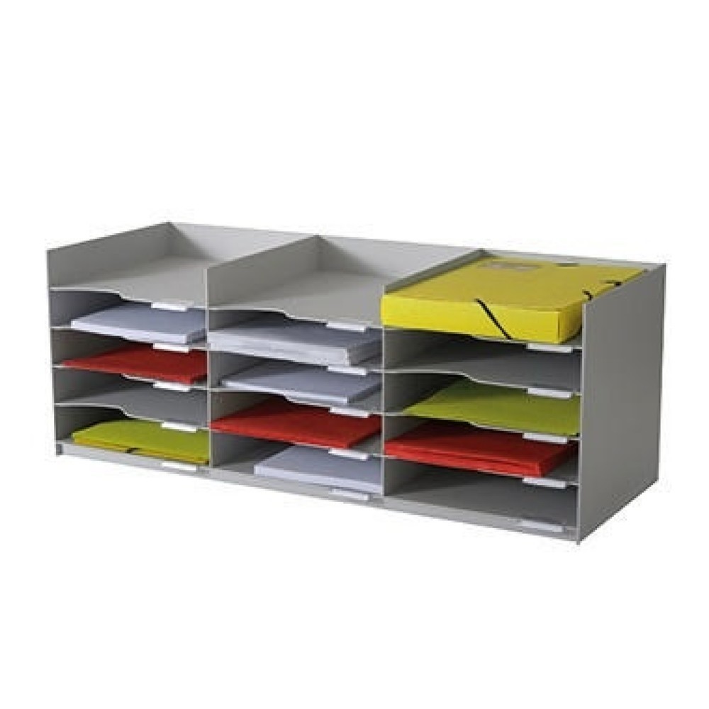 Produktabbildung: Paperflow Formularbox easyOffice 535.02 stapelbar 15Fächer grau