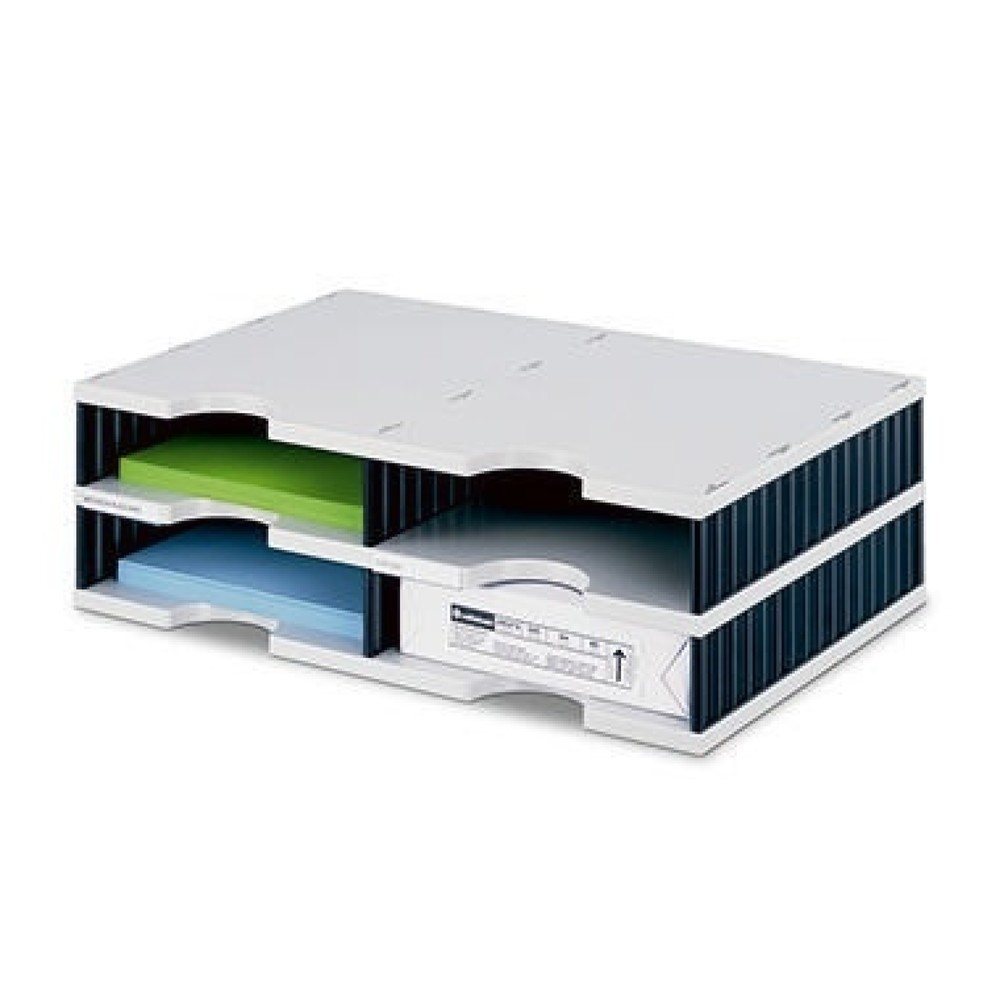 Produktabbildung Nr. 1: styro Grundeinheit styrodoc duo 268-0202.98 4Fächer gr/sw