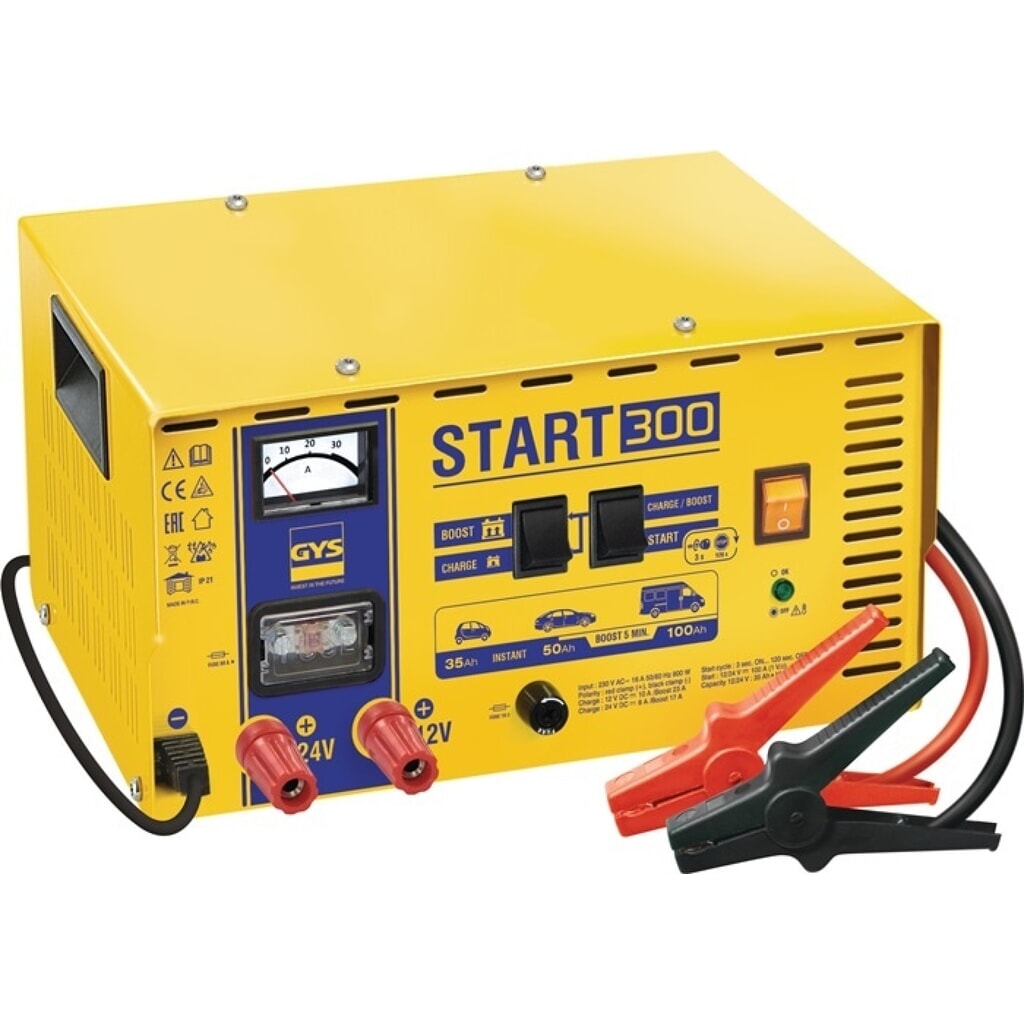 GYS Batterieladegerät START 300, Boost 12V: 10-23 / 24V: 8-17 A, 12 / 24 V Produktabbildung: GYS Batterieladegerät START 300, Boost 12V: 10-23 / 24V: 8-17 A, 12 / 24 V