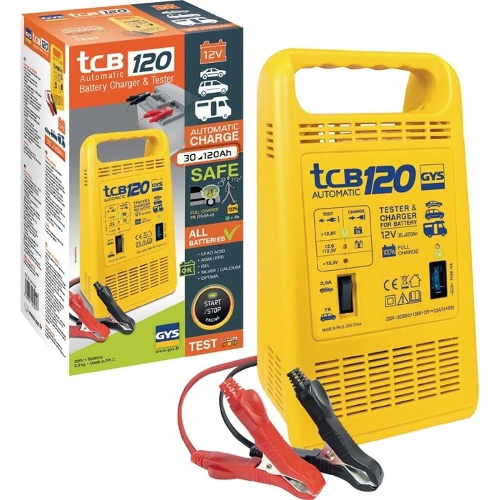 GYS Batterieladegerät TCB 120, 3,5-7 A, 12 V Produktabbildung: GYS Batterieladegerät TCB 120, 3,5-7 A, 12 V