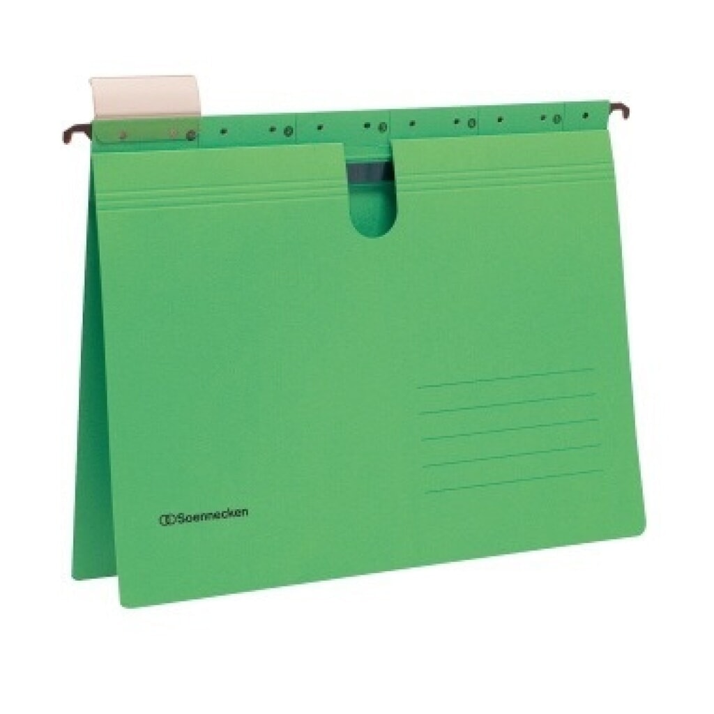 Produktabbildung: Soennecken Hängehefter 2021 DIN A4 220g kaufm. Heft. gn 25 St./Pack.