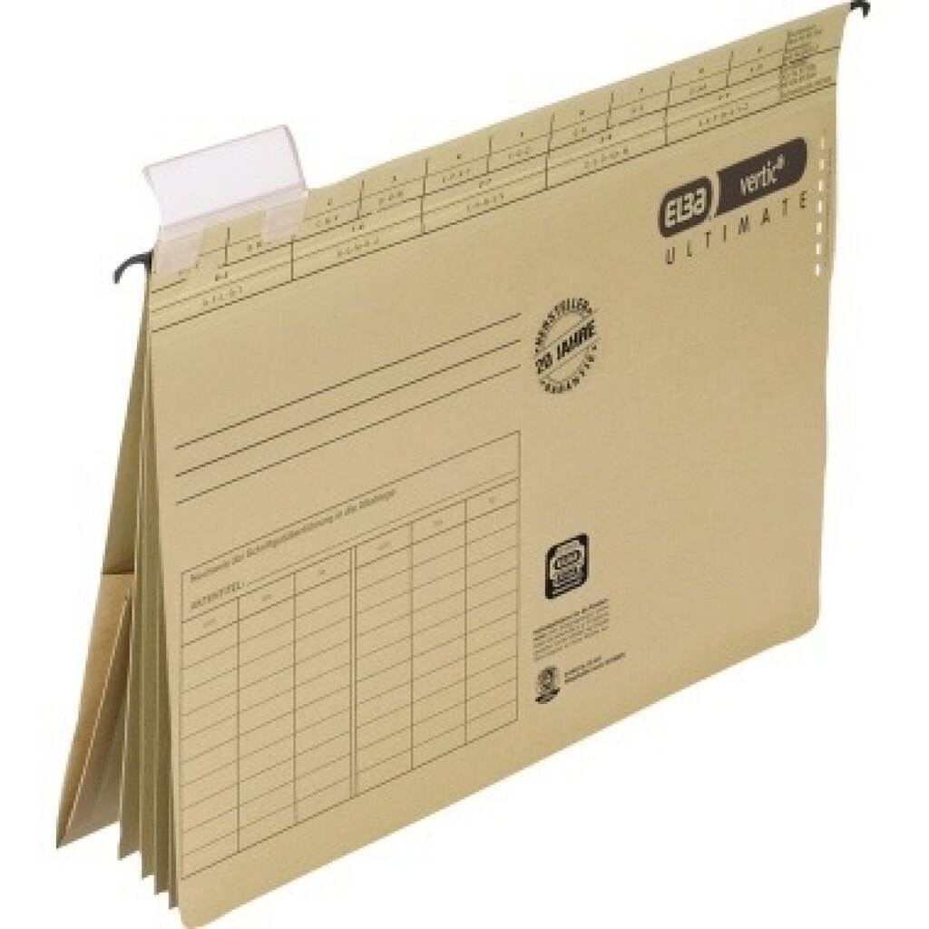 ELBA Hängehefter vertic ULTIMATE 100082310 DIN A4 kfm. Heftung braun Produktabbildung: ELBA Hängehefter vertic ULTIMATE 100082310 DIN A4 kfm. Heftung braun