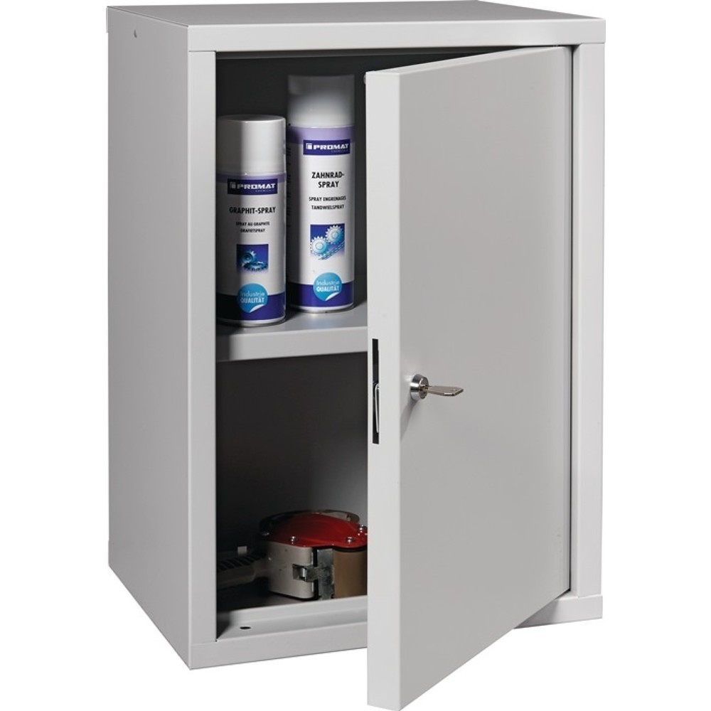 Produktabbildung Nr. 2: Hängeschrank, Stahlblech, H600xB400xT300 mm Vollblech, 1 Boden, lichtgrau, RAL 7035/lichtgrau, RAL 7035