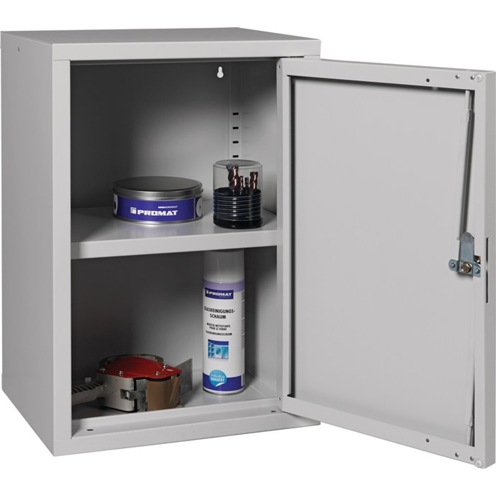 Produktabbildung Nr. 3: Hängeschrank, Stahlblech, H600xB400xT300 mm Vollblech, 1 Boden, lichtgrau, RAL 7035/lichtgrau, RAL 7035