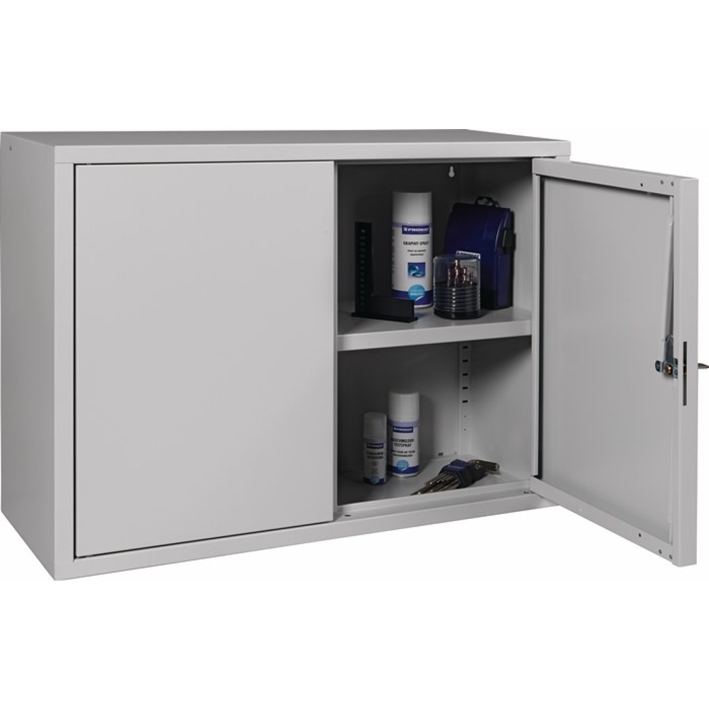Produktabbildung Nr. 3: Hängeschrank, Stahlblech, H600xB800xT300 mm Vollblech, 1 Boden, lichtgrau, RAL 7035/lichtgrau, RAL 7035