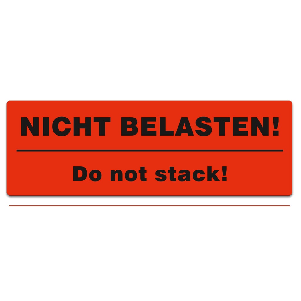 Produktabbildung: Haftetiketten "Nicht belasten - Do not stack", BxL 150 x 50 mm, 1.000 Stk/VE