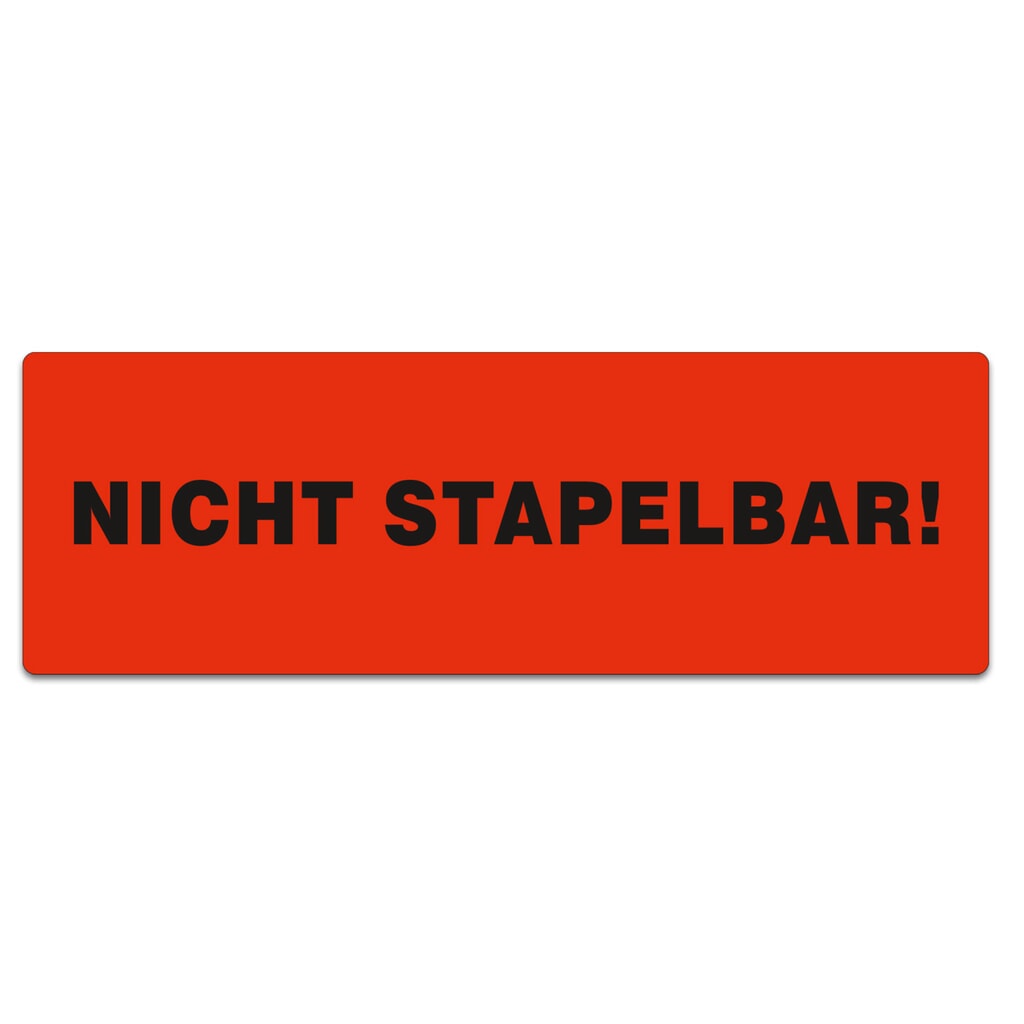 Produktabbildung: Haftetiketten "Nicht stapelbar!", BxL 150 x 50 mm, 1.000 Stk/VE