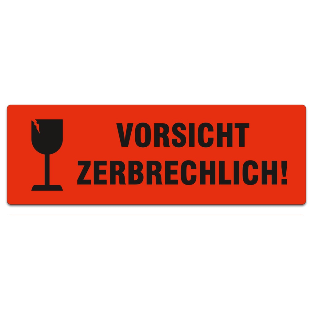 Produktabbildung: Haftetiketten "Vorsicht zerbrechlich!", BxL 150 x 50 mm, 1.000 Stk/VE