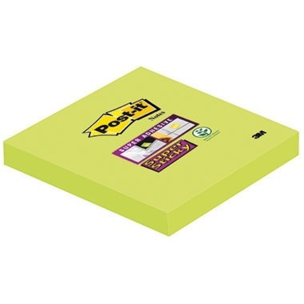 Post-it Haftnotiz Super Sticky 6546SA 76x76mm 90Bl. lindgrün Produktabbildung: Post-it Haftnotiz Super Sticky 6546SA 76x76mm 90Bl. lindgrün