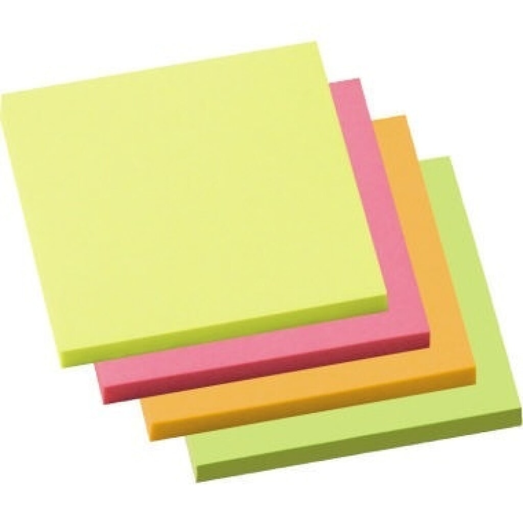 Soennecken Haftnotiz 5836 75x75mm neonfarben 4x100Blatt 4 St./Pack. Produktabbildung: Soennecken Haftnotiz 5836 75x75mm neonfarben 4x100Blatt 4 St./Pack.