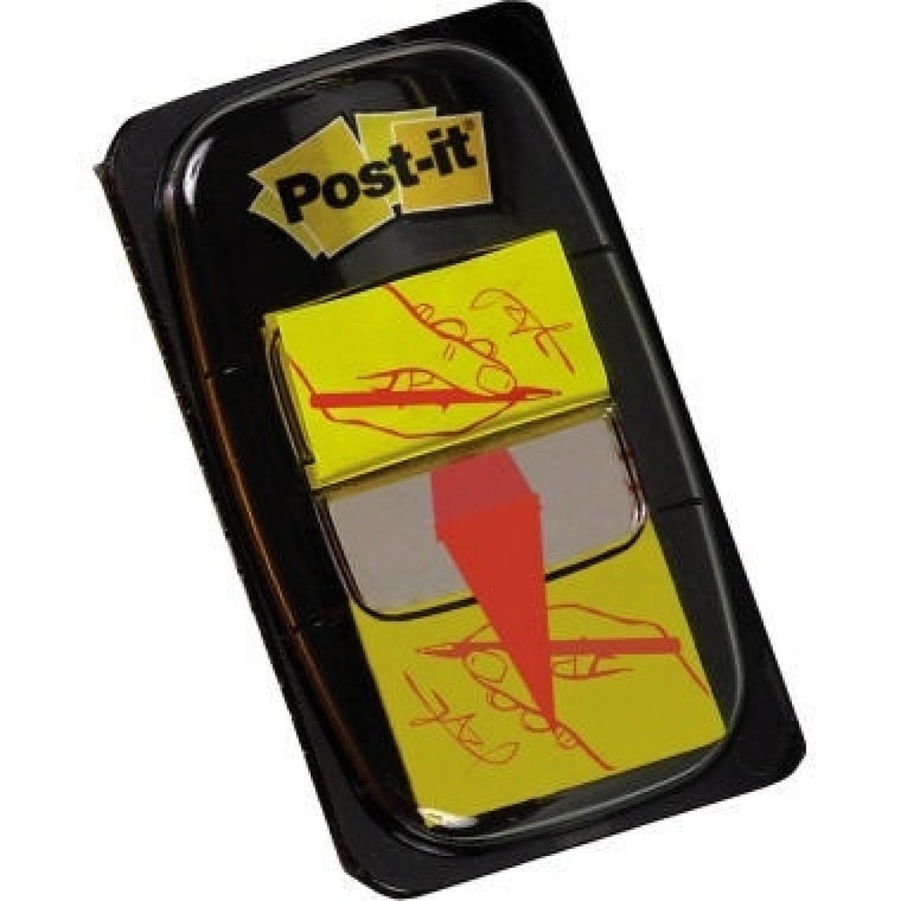Produktabbildung: Post-it Haftstreifen Index Symbol 680-31 Unterschrift gelb 50Blatt
