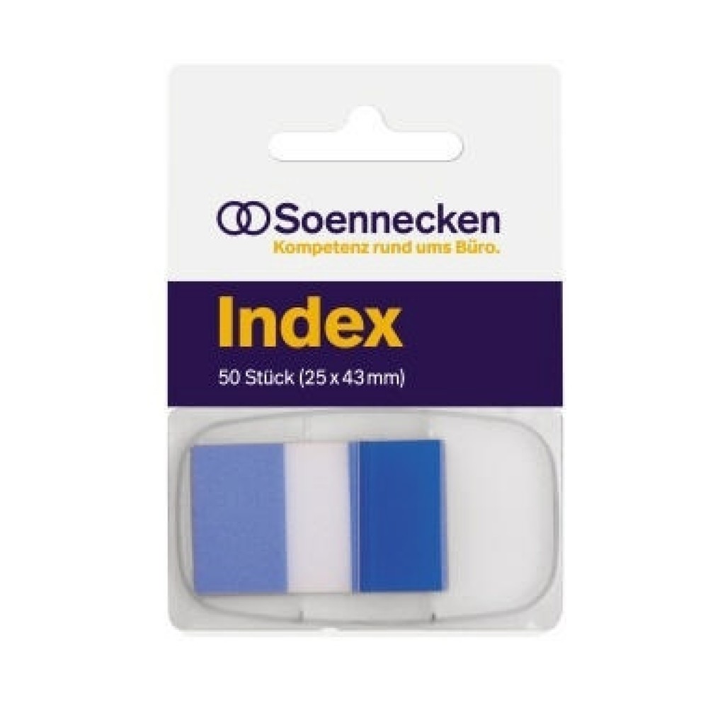 Produktabbildung: Soennecken Haftstreifen Index 5822 25x43mm 50Streifen blau