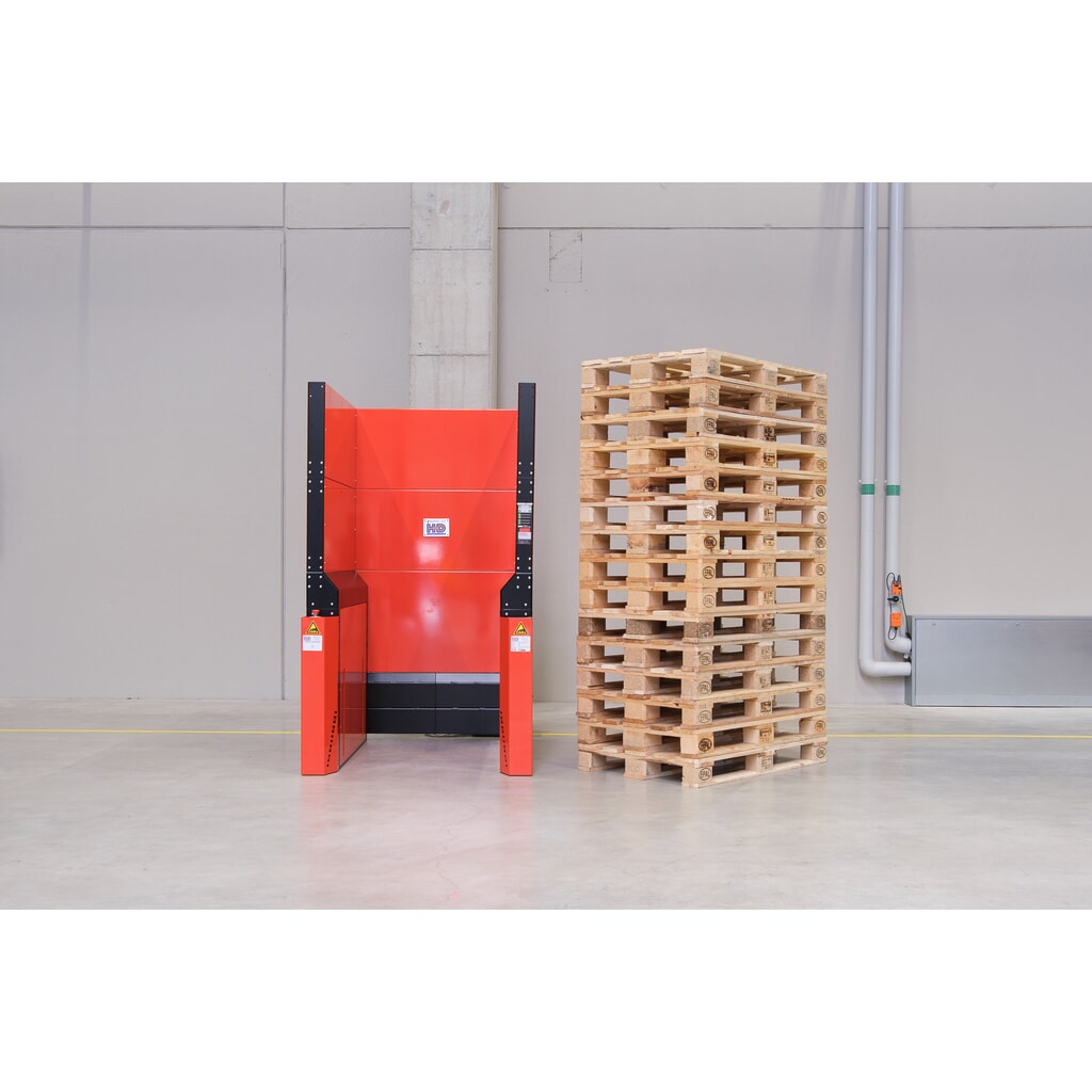 Hagenauer+Denk Palettenmagazin PalServer Universal, 15 Paletten, BxL 800 x 1200 mm, blutorange Produktabbildung Nr. 4: Hagenauer+Denk Palettenmagazin PalServer Universal, 15 Paletten, BxL 800 x 1200 mm, blutorange