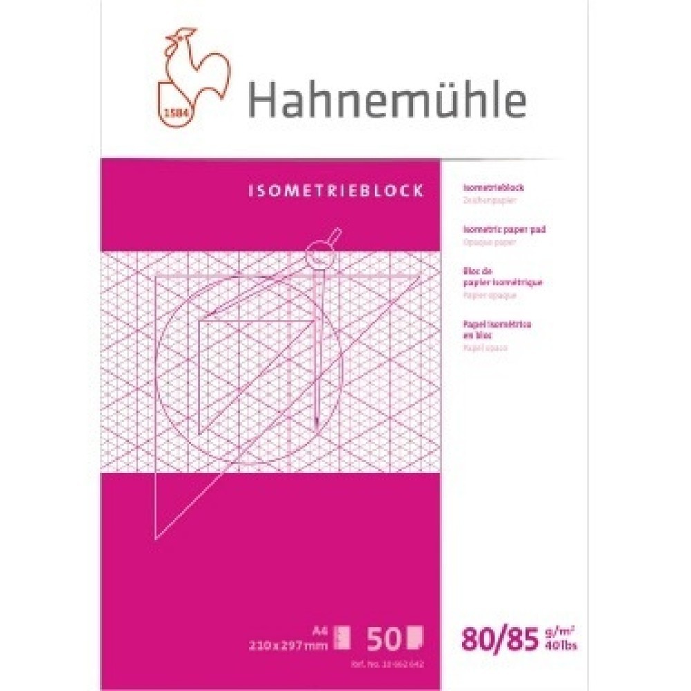 Produktabbildung: Hahenmühle FineArt Isometrieblock 10662642 DN A4 rautiert 50Bl.