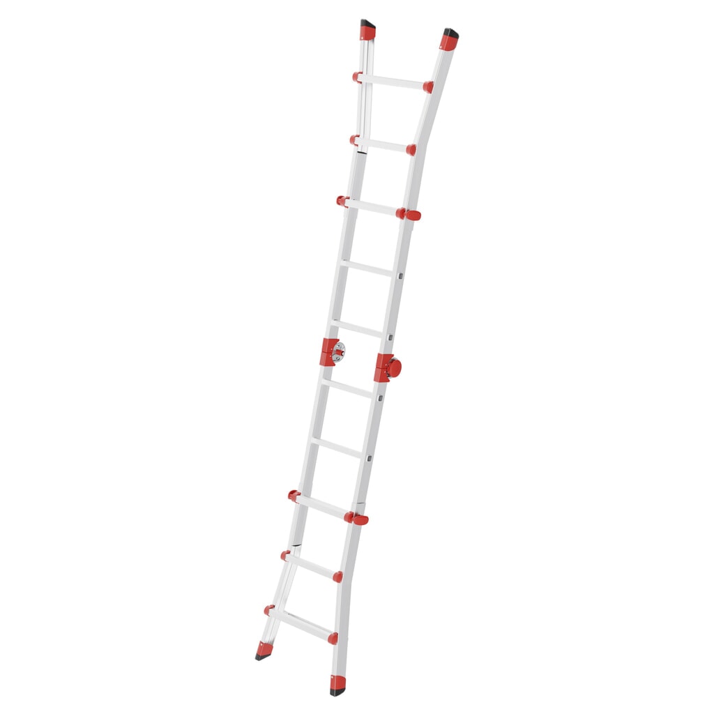 Hailo M80, Aluminium-Multifunktionsleiter, 4x3 Sprossen Produktabbildung Nr. 2: Hailo M80, Aluminium-Multifunktionsleiter, 4x3 Sprossen