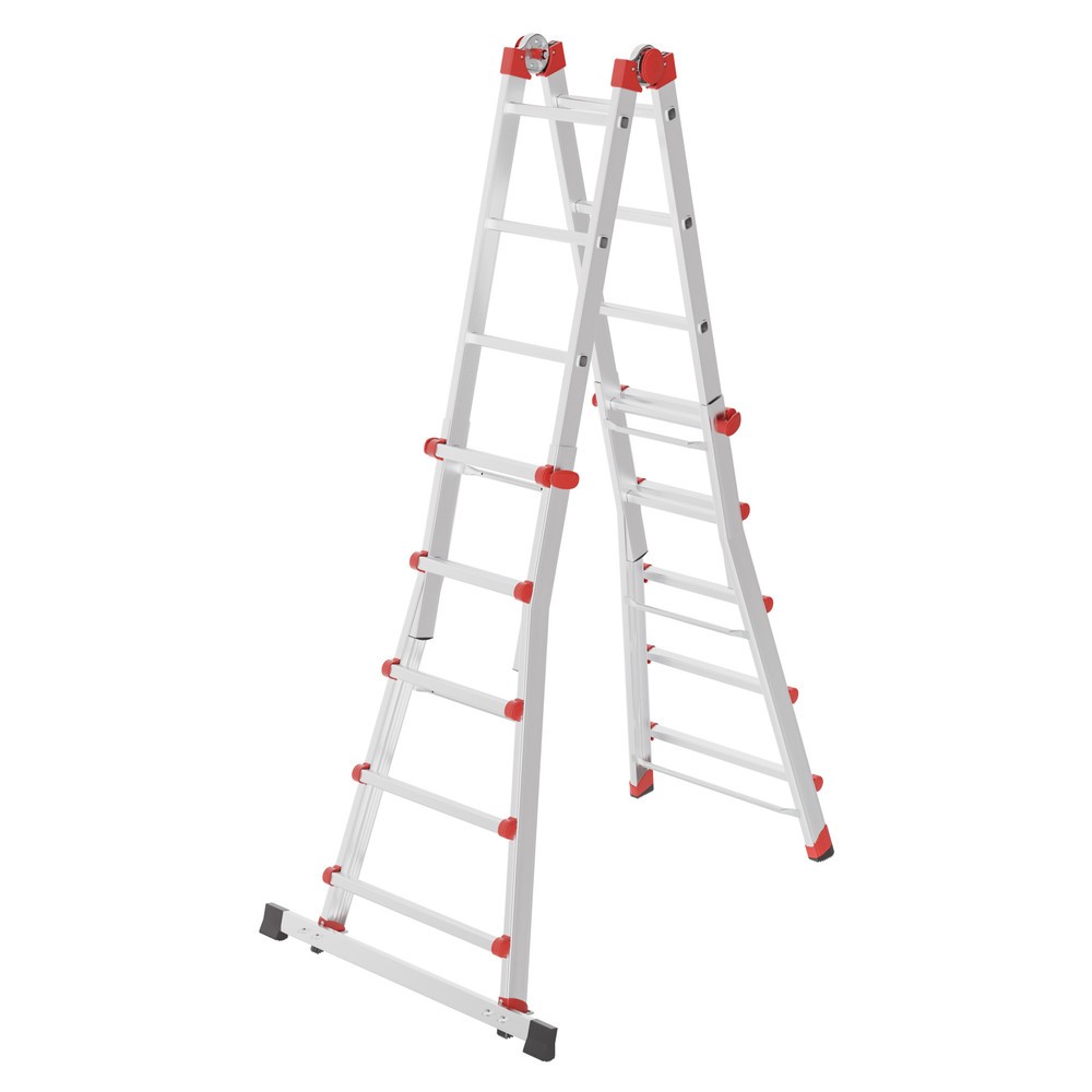 Produktabbildung Nr. 1: Hailo M80, Aluminium-Multifunktionsleiter, 4x5 Sprossen