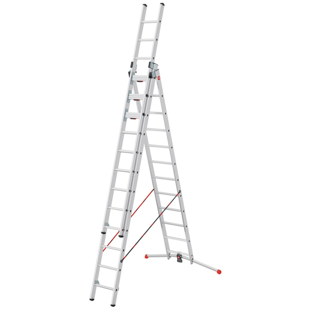 Produktabbildung: Hailo S120 Pro, Mehrzweckleiter 3-teilig, 3 x 12 Sprossen