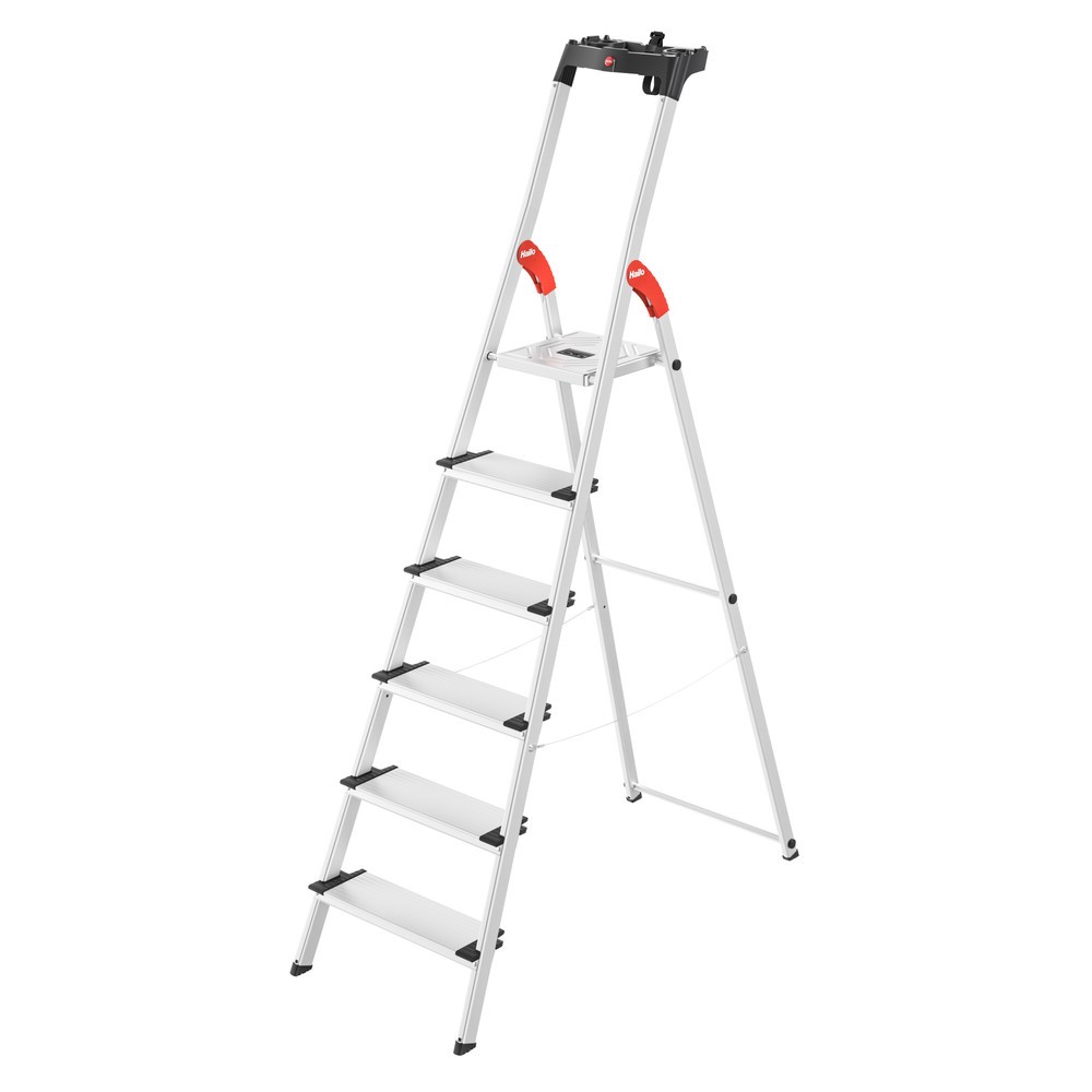 Produktabbildung: Hailo Stufen-Stehleiter L80 ComfortLine, Standhöhe 1,28 m
