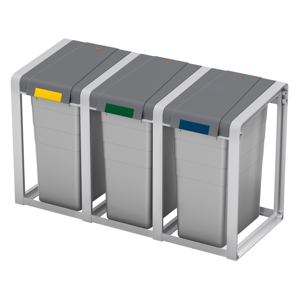 Hailo Wertstoffsammler ProfiLine Öko XL, 38 Liter, Erweiterungsmodul, matt Produktabbildung Nr. 2: Hailo Wertstoffsammler ProfiLine Öko XL, 38 Liter, Erweiterungsmodul, matt