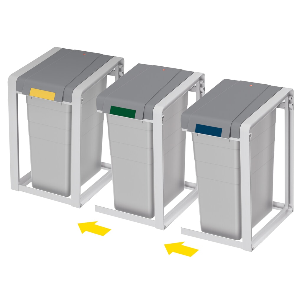 Produktabbildung Nr. 3: Hailo Wertstoffsammler ProfiLine Öko XL, 38 Liter, Erweiterungsmodul, matt