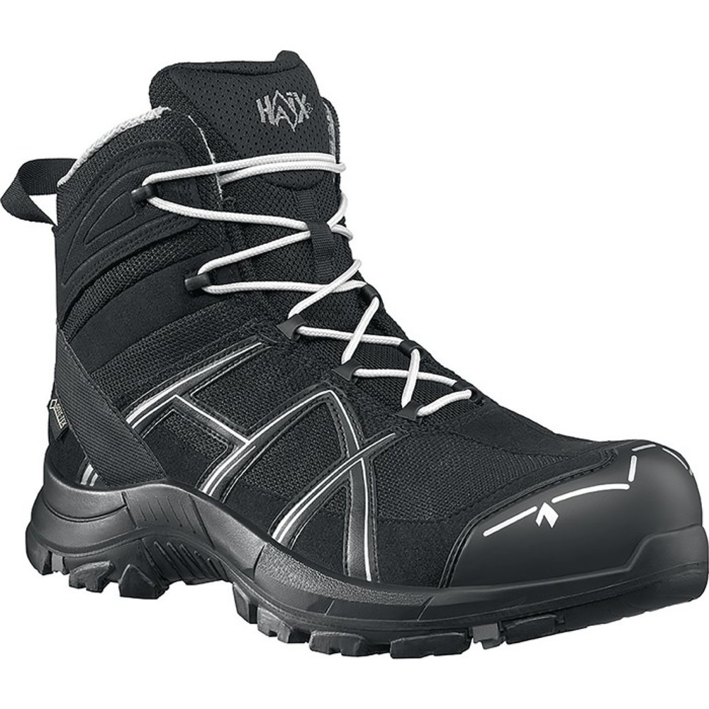 Produktabbildung: HAiX® Sicherheitsstiefel BE 40.1 mid, Größe 9,5(44) schwarz/silber, S3 HRO HI CI WR SRC ESD
