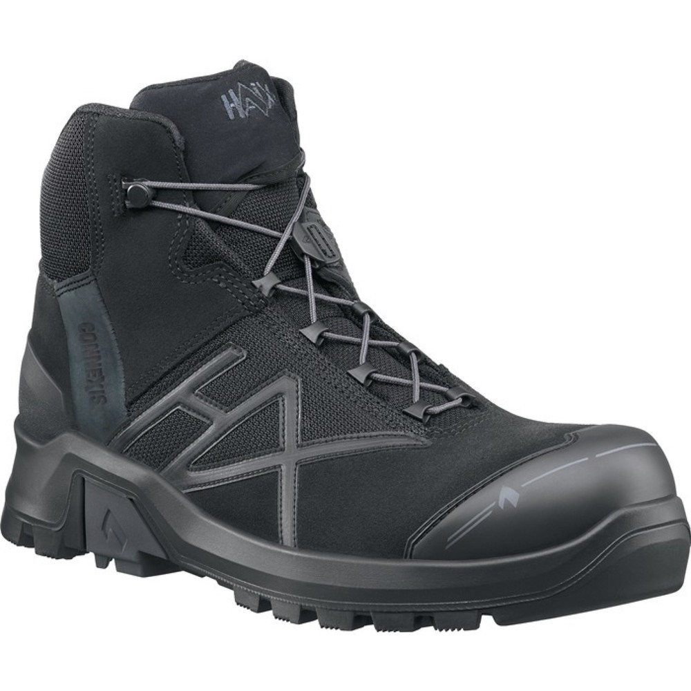 Produktabbildung: HAiX® Sicherheitsstiefel Connexis® GTX mid, Größe 9,5 (44) schwarz, S3 HRO HI CI WR SRC