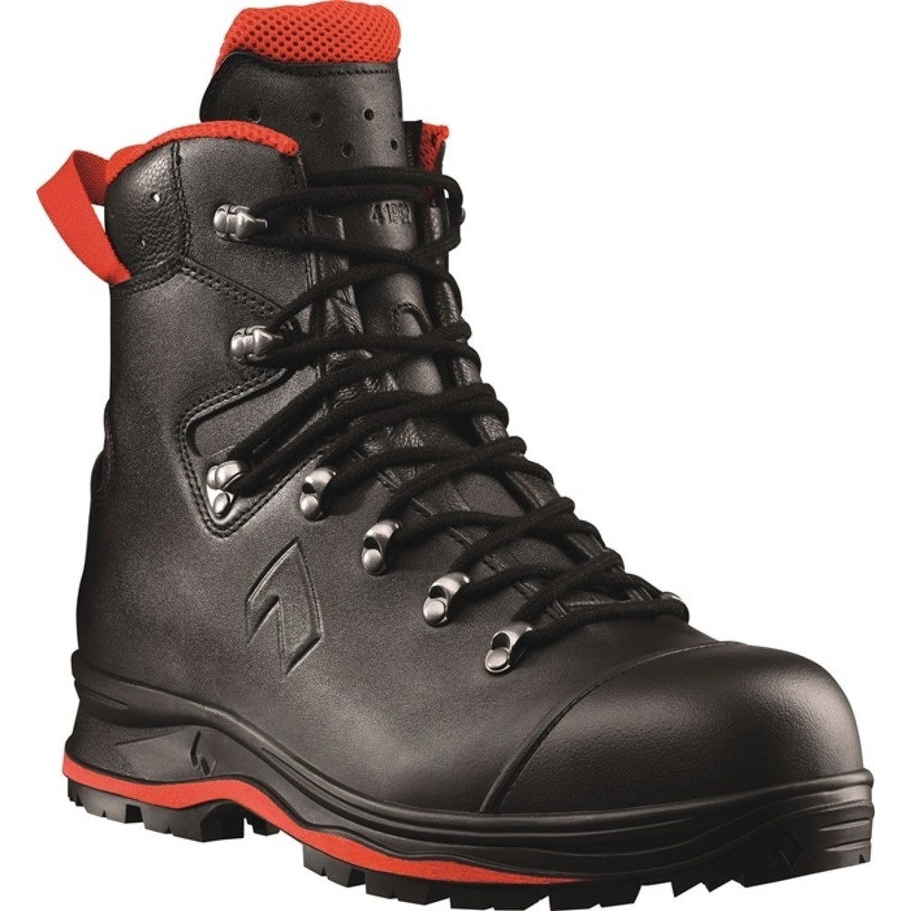 Produktabbildung: HAIX Sicherheitsstiefel TREKKER PRO 2.0, S3 HRO HI CI WR SRC EN ISO 20345, Größe 12 (47) schwarz/rot, Waterproof Leder