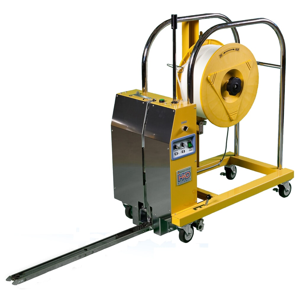 Produktabbildung: Halbautomatische Paletten-Umreifungsmaschine HDS-25-PV3-16-200, für Bandbreite 12-16 mm
