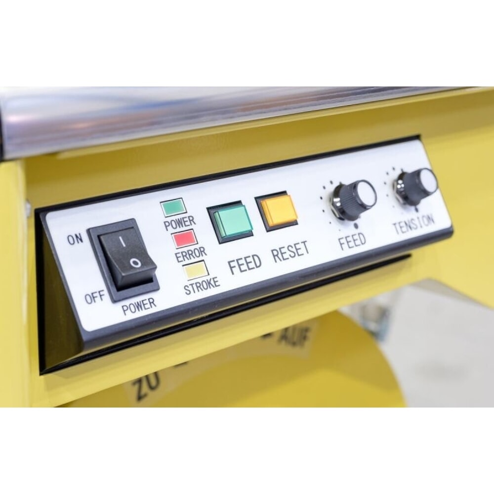 Produktabbildung Nr. 2: Halbautomatische Umreifungsmaschine HDS-25, mobil mit Lenkrollen, für Bandbreite 12 mm