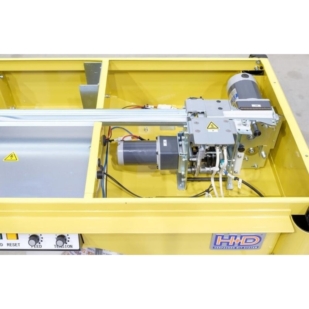 Produktabbildung Nr. 6: Halbautomatische Umreifungsmaschine HDS-25, mobil mit Lenkrollen, für Bandbreite 12 mm