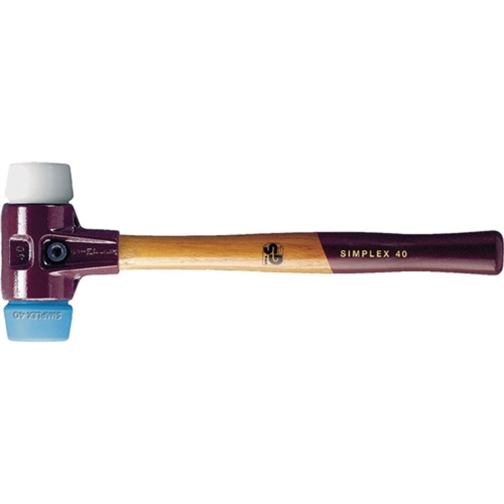 Produktabbildung: Schonhammer SIMPLEX L.300mm Kopf-D.30mm weich/mittelh.HO TPE-soft blau/Superpl.