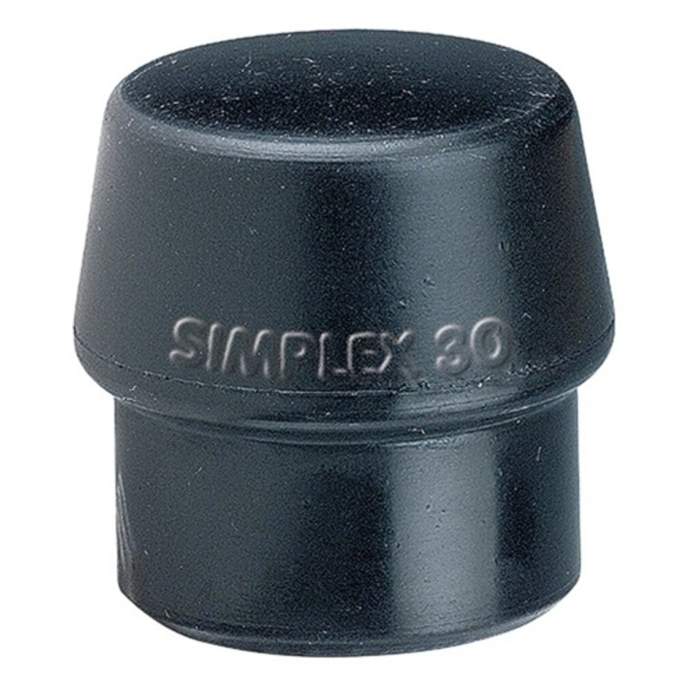 Produktabbildung: Schonhammerkopf SIMPLEX Kopf-Ø 30mm Gum.schwarz mittelh.HALDER