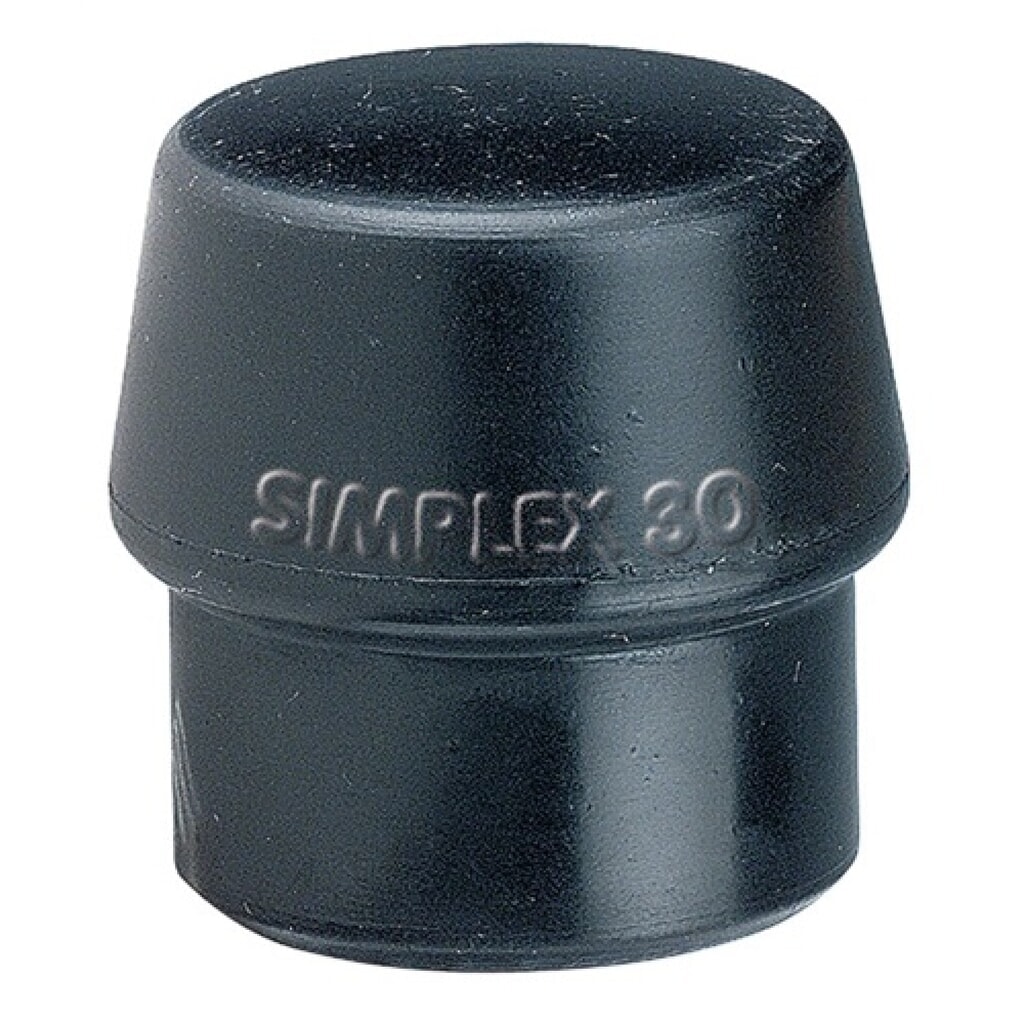 Schonhammerkopf SIMPLEX Kopf-Ø 30mm Gum.schwarz mittelh.HALDER Produktabbildung: Schonhammerkopf SIMPLEX Kopf-Ø 30mm Gum.schwarz mittelh.HALDER