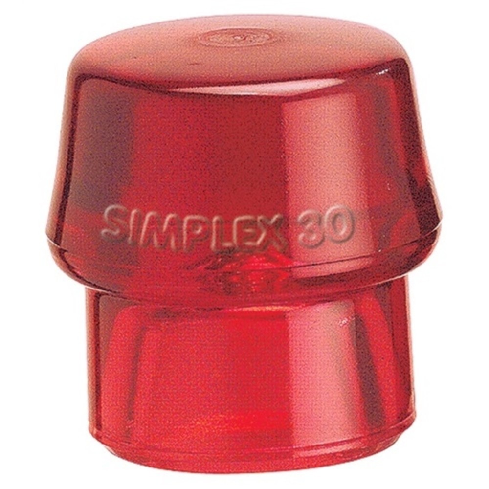 Produktabbildung: Schonhammerkopf SIMPLEX Kopf-Ø 30mm Plastik rot hart HALDER