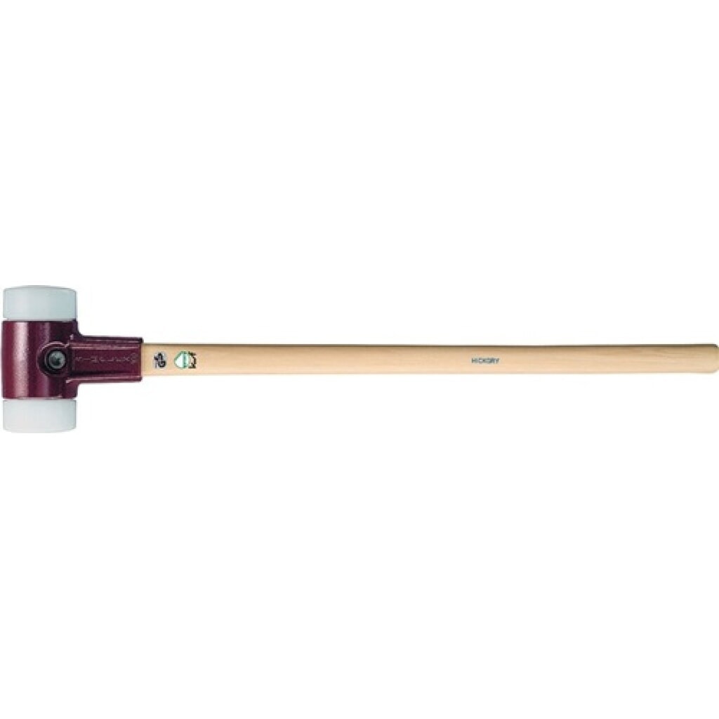 Produktabbildung: Vorschlaghammer SIMPLEX Kopf-D.80mm mittelhart Superplastik weiß Hickory HALDER