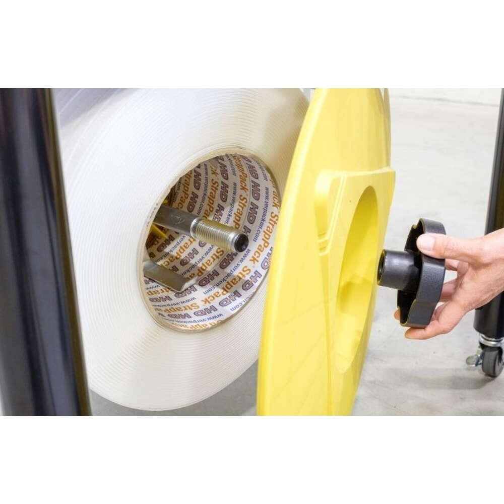 Productafbeelding nr. 6: Halfautomatische omsnoeringsmachine HDS-25, verrijdbaar met zwenkwielen, voor bandbreedte 12 mm