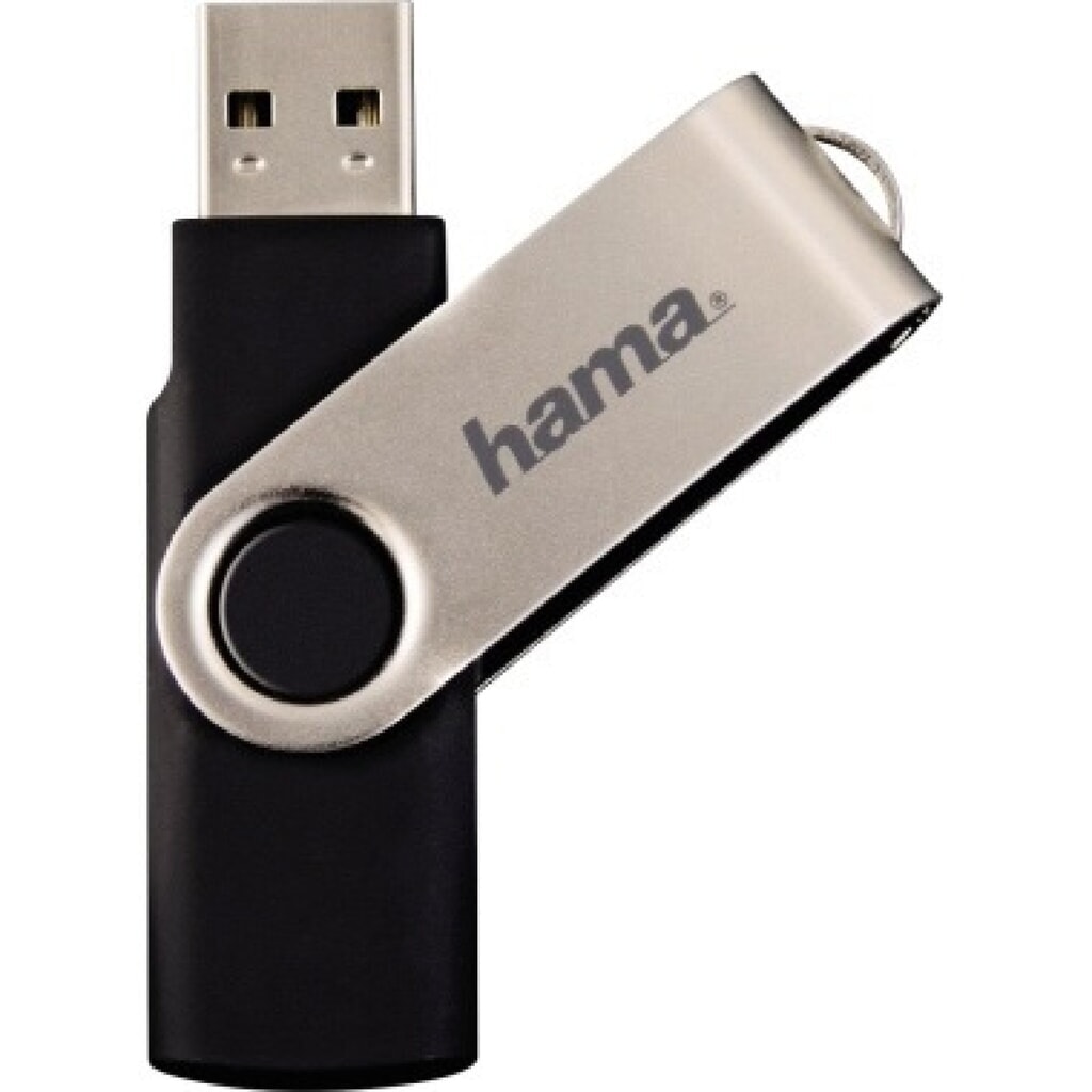 Hama USB-Stick FlashPen Rotate 00090891 8GB USB2.0 sw/si Produktabbildung: Hama USB-Stick FlashPen Rotate 00090891 8GB USB2.0 sw/si