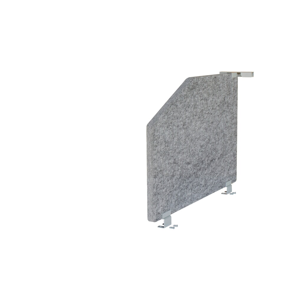 Produktabbildung: Hammerbacher 1-Set Akustikseitenwand 73,5x50, grau-meliert