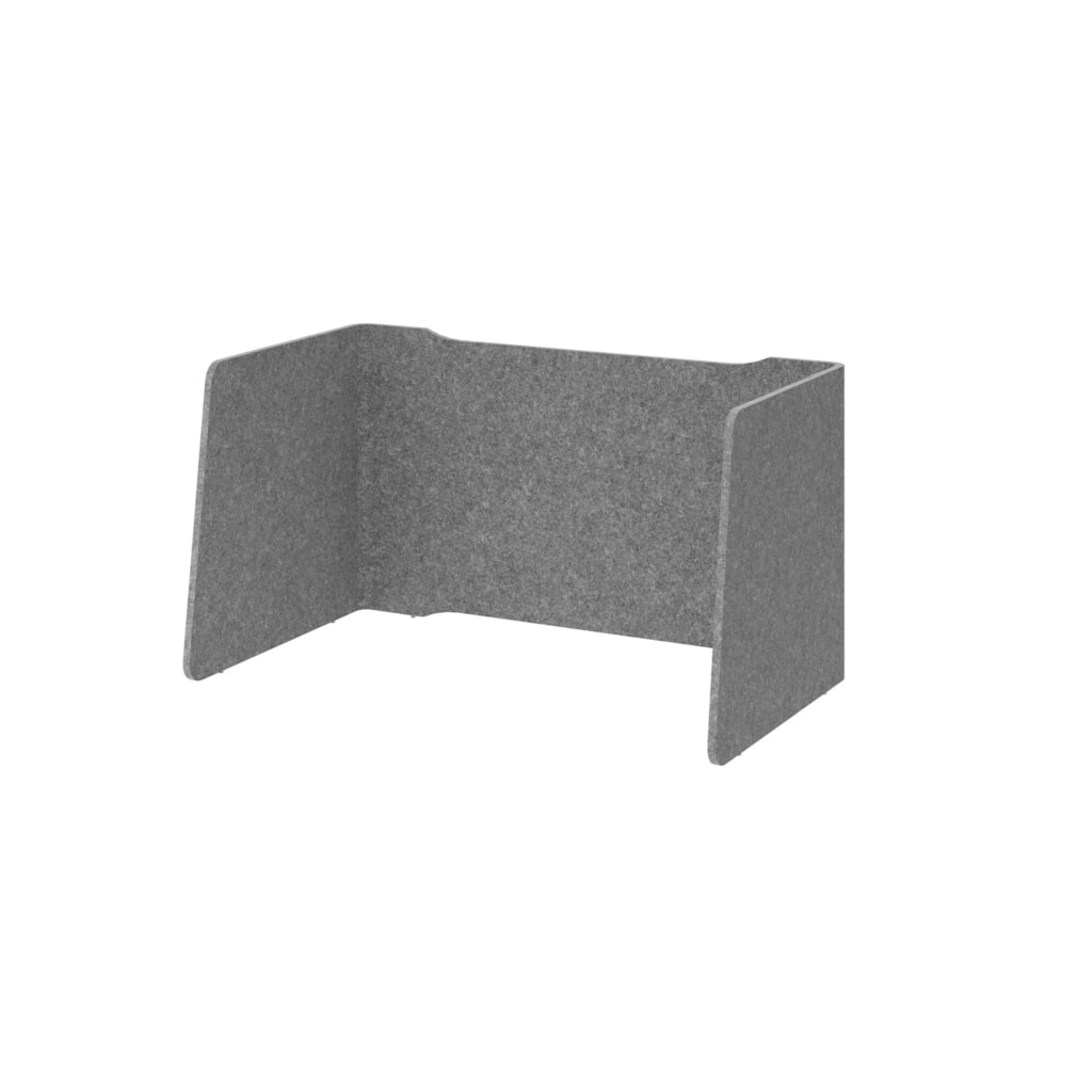 Hammerbacher Akustik-Einhausung, 3-seitig, gefaltet,114x65 Produktabbildung: Hammerbacher Akustik-Einhausung, 3-seitig, gefaltet,114x65